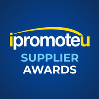 10_IPU Supplier Awards Logo for iPromoteU Supplier Awards on a blue gradient background