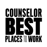6_ASI Best Workplace Badge reading 'COUNSELOR BEST PLACES TO WORK' indicating top places to work for counselors.